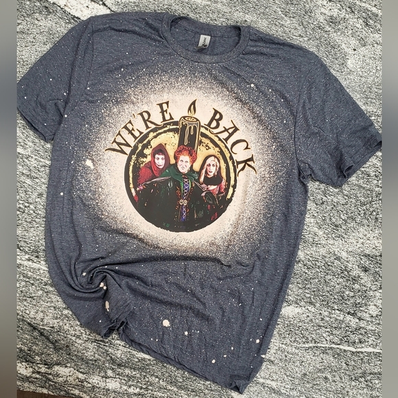 Gildan Tops - We're Back Hocus Pocus Bleached Shirt